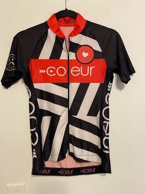 Coëur Women's Black & Red Cycling Jersey